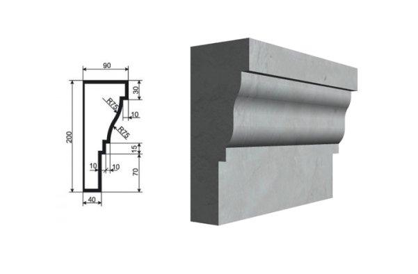 Карниз из минеральной ваты К-РП-68