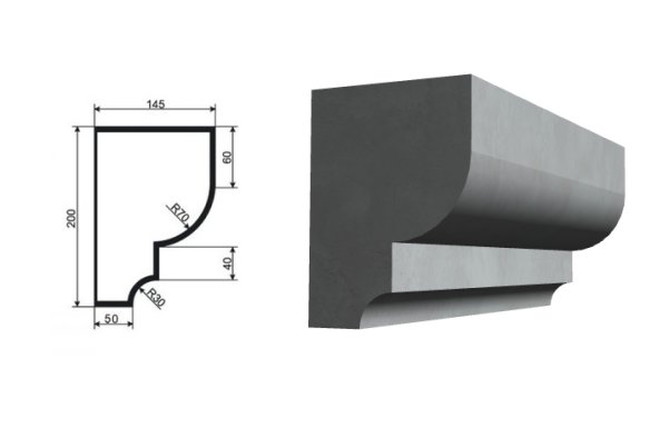 Карниз из минеральной ваты К-РП-69
