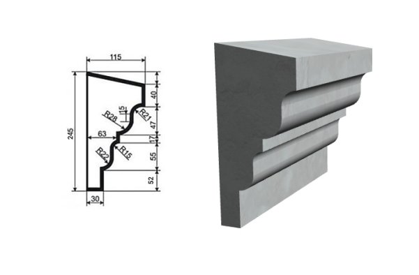 Карниз из минеральной ваты К-РП-71